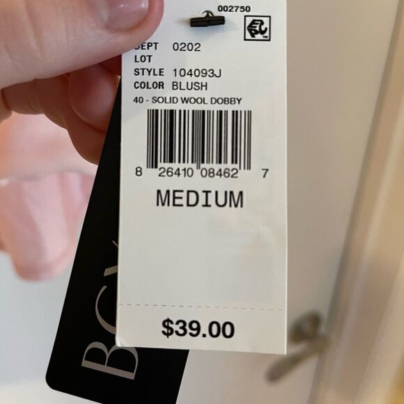 BCX NWT  Lattice-Sleeve Top blush pink size medium - Picture 8 of 8